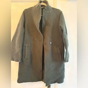 Women's Green Jcrew Wool Coat
